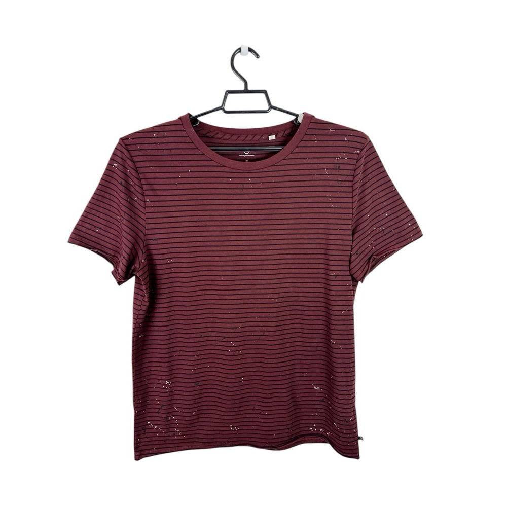 Adriano Goldschmied Mens M  Tee Shirt‎ Raw Edge Paint Splatter Distress Rust